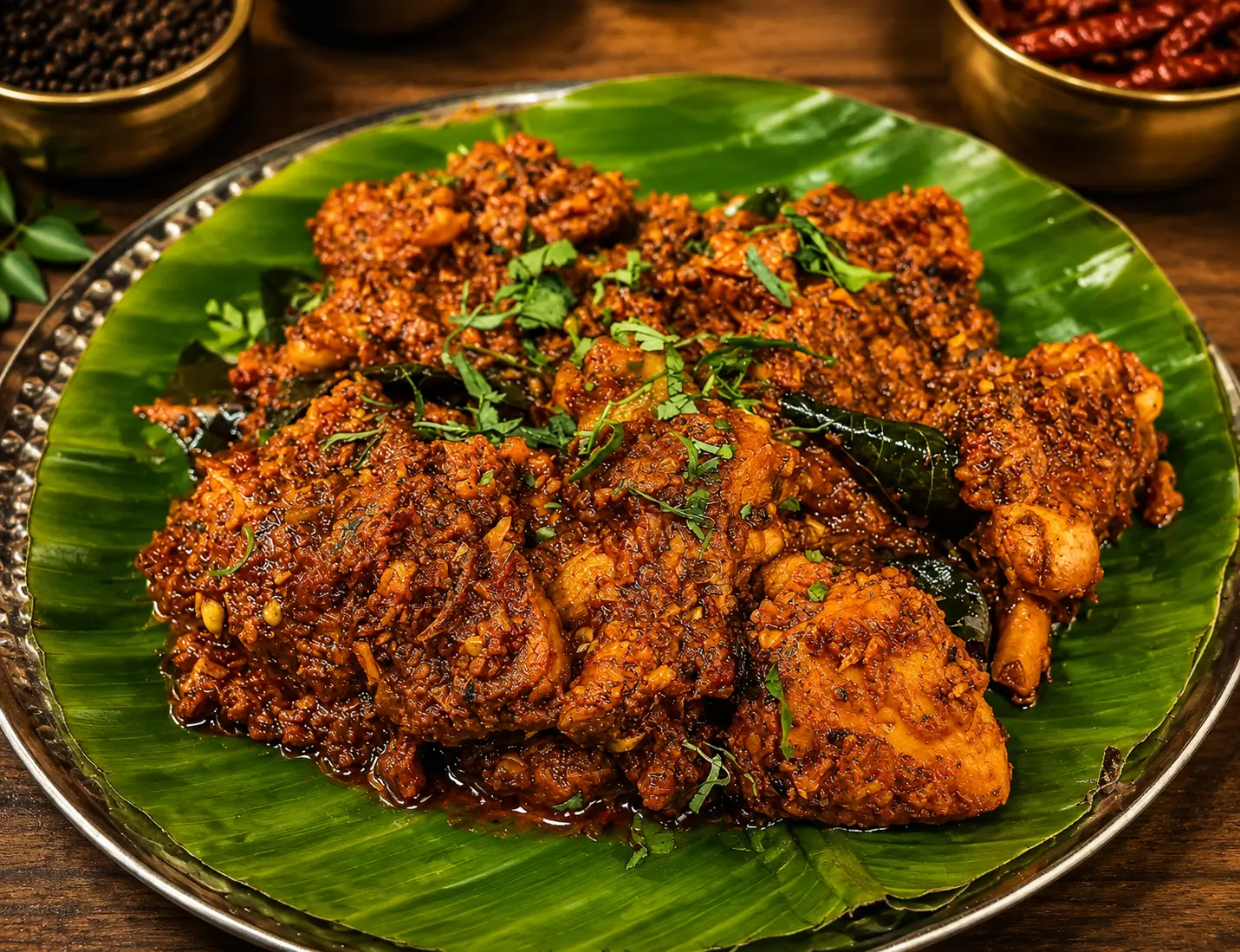 Kori Sukka dry chicken
          preparation